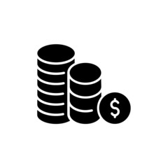 Coins Stack icon in vector. logotype