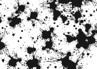 Black Ink Splash White Background Overlay Brush Black Tint Texture
