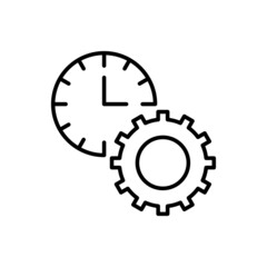 Time Setting icon in vector. logotype
