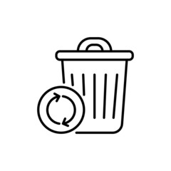 Recycle Bin icon in vector. logotype