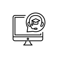 E-learning icon in vector. logotype