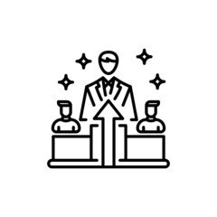 Team Motivation icon in vector. logotype