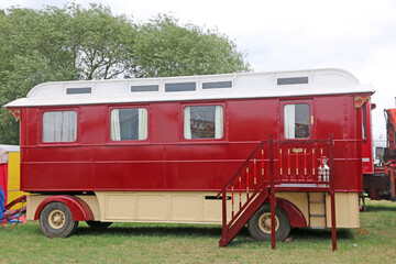 Vintage Caravans in a field	