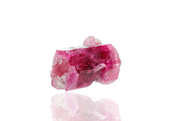Fototapeta premium macro mineral stone tourmaline on a white background