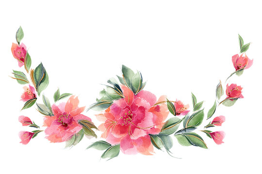 Pink Floral Ditsy Rose Garland