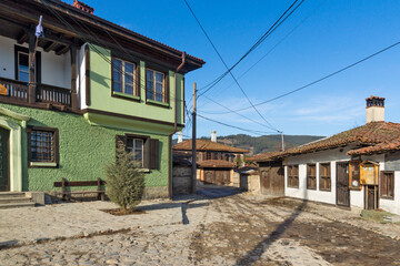 Typical Street and old houses inl town of Koprivshtitsa, Bulgaria