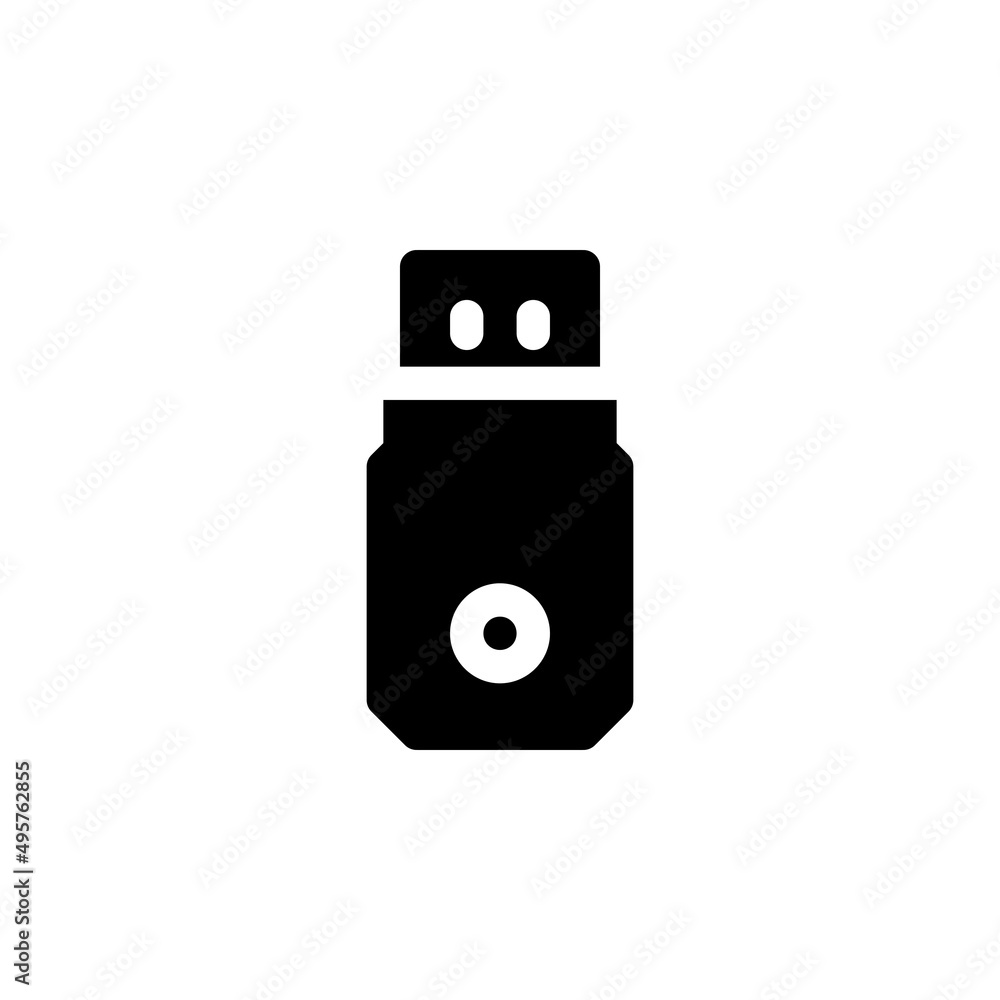 Poster flash disk vector icon. computer component icon solid style. perfect use for logo, presentation, web