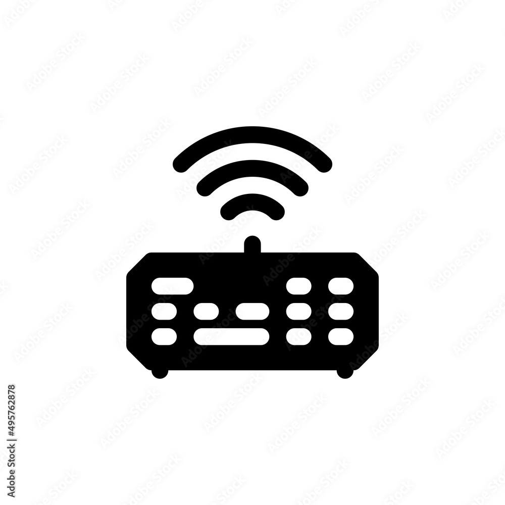 Poster keyboard wireless vector icon. computer component icon solid style. perfect use for logo, presentati