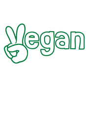Vegan Peace Zeichen 