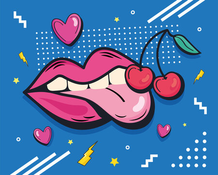 mouth anb cherries patches