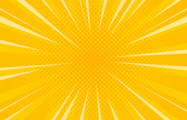 Pop art comics book cartoon cover and cartoon funny retro pattern stripe flat vector illustration.
