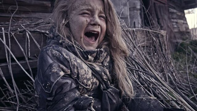girl without a home, apocalypse, war