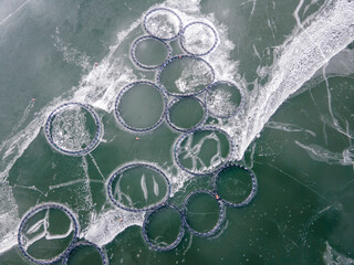 Aerial view of Dospat Reservoir, Bulgaria