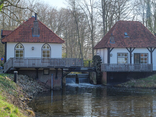 Fototapeta na wymiar Wassermühe bei Winterswijk in den Niederlanden