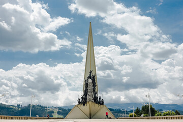Monument for the battle of Pantano de Vargas in Boyaca, Colombia