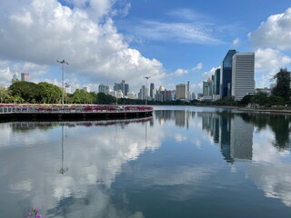 Obraz premium Park Landscape and cityscape in Thailand