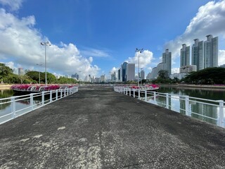 Fototapeta premium Park Landscape and cityscape in Thailand