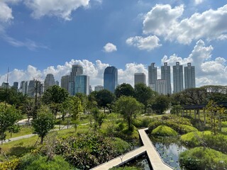 Park Landscape and cityscape in Thailand