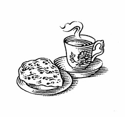 cup of tea and scone