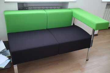 black and green office sofa