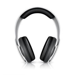 Headphones vector illustration isolated on white background