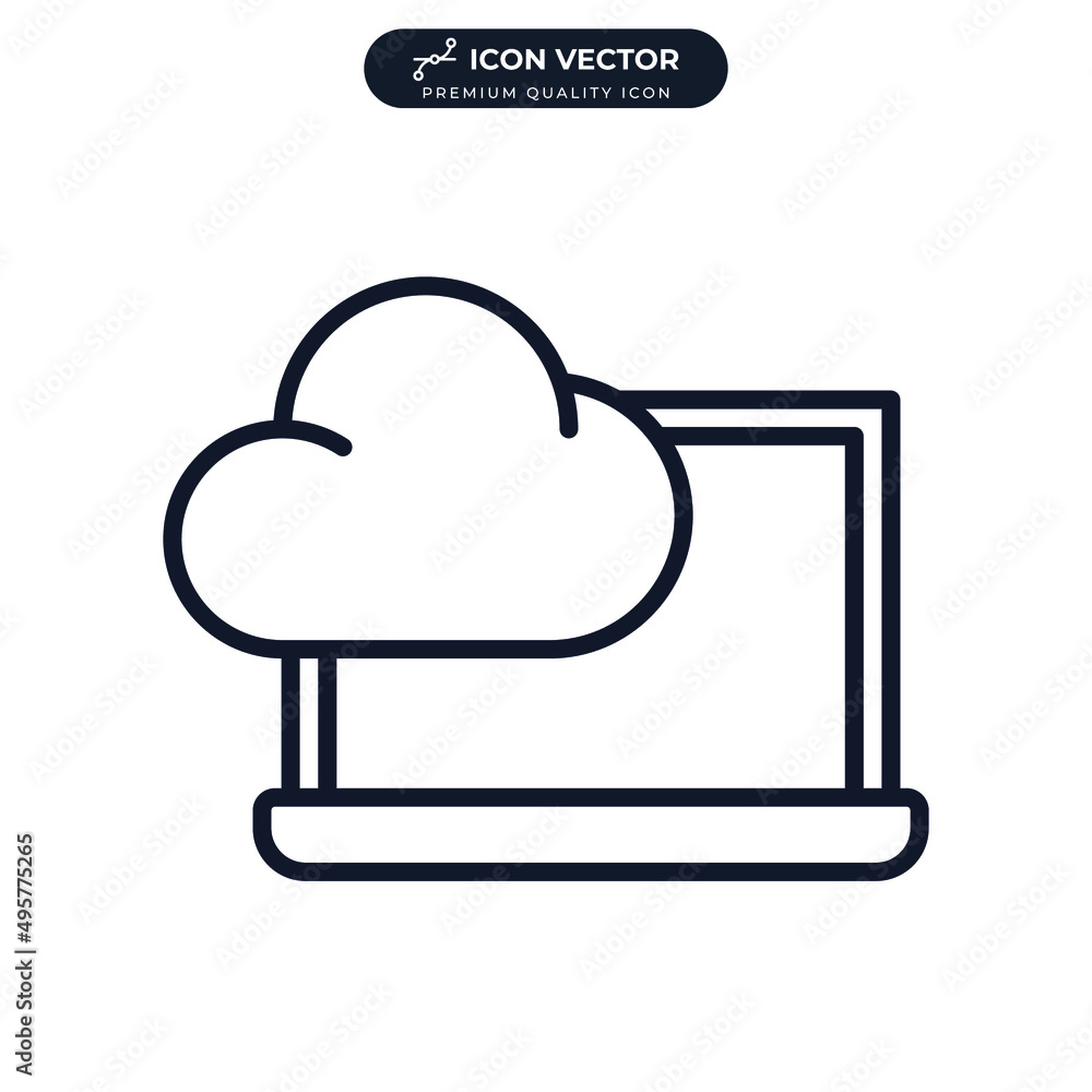 Poster cloud computing icon symbol template for graphic and web design collection logo vector illustration