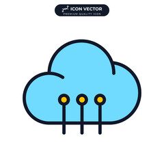 cloud technology icon symbol template for graphic and web design collection logo vector illustration