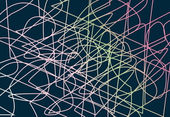 Multicolored gradient abstract lines background