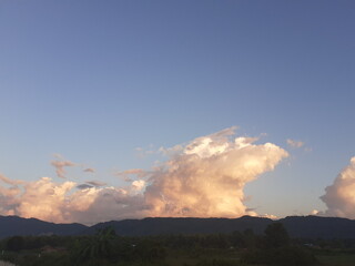 sunset in the mountains