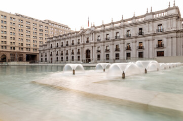 Santiago de Chile/Santiago/Chile - 07/05/2018: Palace of La Moneda, in the center of Santiago,...