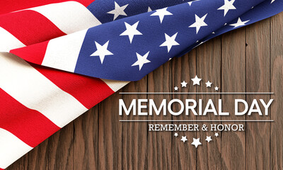 Fototapeta na wymiar Memorial Day is observed each year in May. it is a federal holiday in the USA for honoring and mourning the military personnel who have died in the performance of their military duties. 3D Rendering
