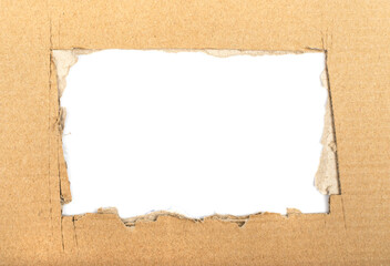 Cardboard, Carton, Ripped Kraft Paper, Wrapping Piece