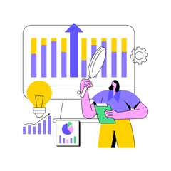 Competitive intelligence abstract concept vector illustration. Business intelligence, information analysis, market research strategy, analytics software, competitive environment abstract metaphor.