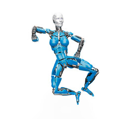 amazing robot is doing a happy dance