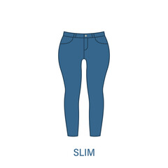 Slim Pants Type of Woman Trousers Silhouette Icon. Modern Women Garment Style. Fashion Casual Apparel. Beautiful Type of Female Jeans Trousers. Slacks, Loose Pants. Isolated Vector Illustration