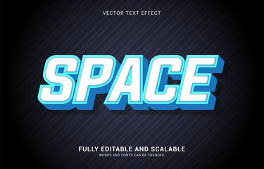 Fototapeta premium editable text effect, Space style
