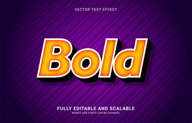 editable text effect, Bold style