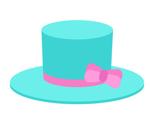 cartoon headdress with bow, top hat