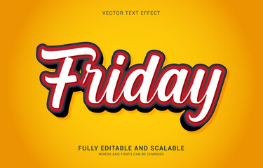 editable text effect, Friday style