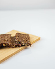 chocolate cake on white