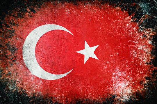Turkey, Turkish Flag, Watercolor Work