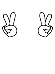 Hände Peace Zeichen 