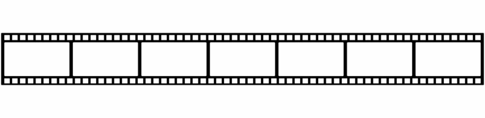 Cinema tape for film. Strip tape for video and movie. Photo tape for camera 35mm. Old retro filmstrip. Vector