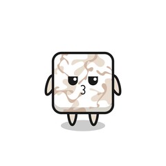 the bored expression of cute ceramic tile characters