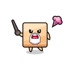 cute pizza box grandpa is getting angry