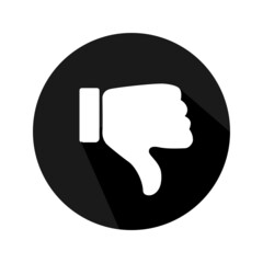 Vector illustration. Thumb up and down, notification icon, flat icon. Vector icons for social networks, website interface, icons for bloggers.