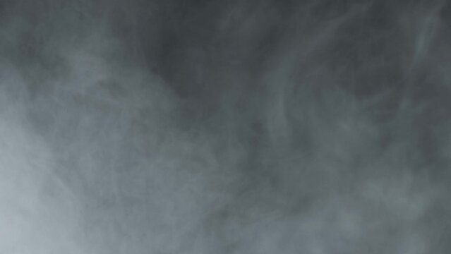 4K Smoke, Fog in Slow Motion, realistic smoke cloud, best for using in composition, use screen mode for blending, fire smoke, ascending vapor steam over black background - floating fog