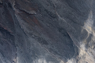 Top view of a vulcanic landscape: rough and steep mountain landscape in the Andes of Ecuador, South America