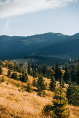 Beautiful landscape from the top of the mountain
