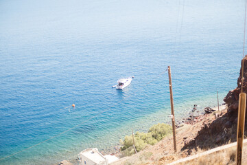 Boat in the Aegean Sea, Santorini